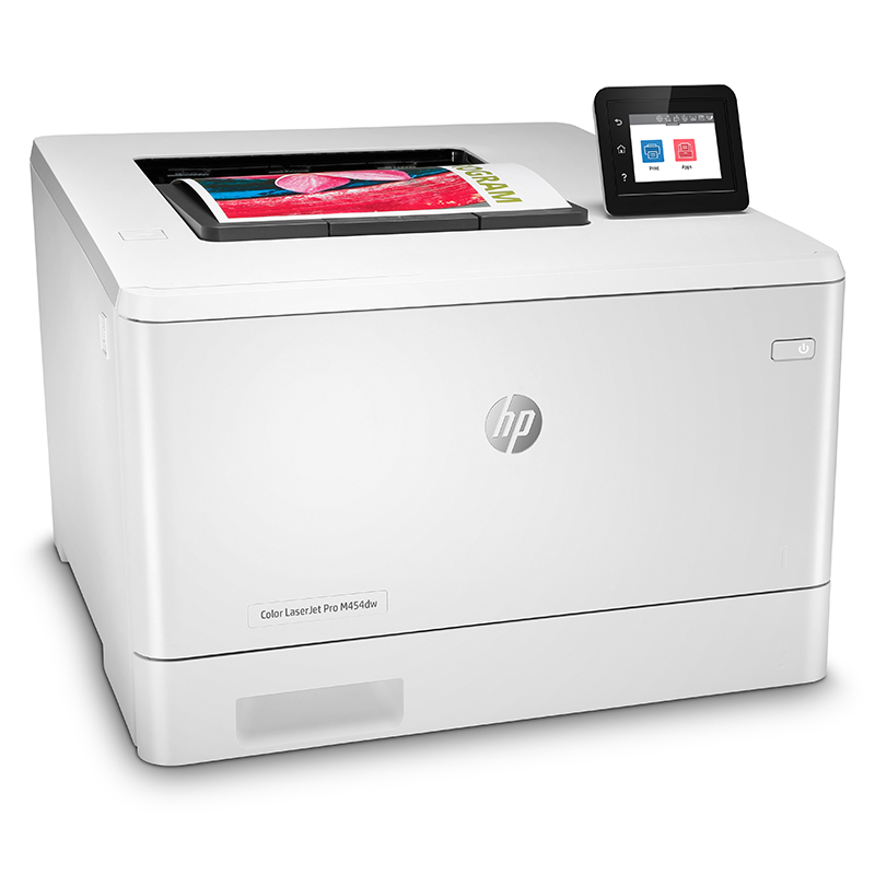 惠普（HP）M454dw彩色激光打印机 彩色打印 液晶显示屏 自动双面打印 无线连接