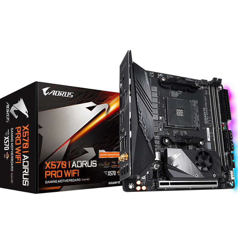 技嘉 迷你雕 X570I AORUS PRO WIFI 主板 支持WIFI6/3700X/5600X/5800X/3070/3080(AMD X570/socket AM4)