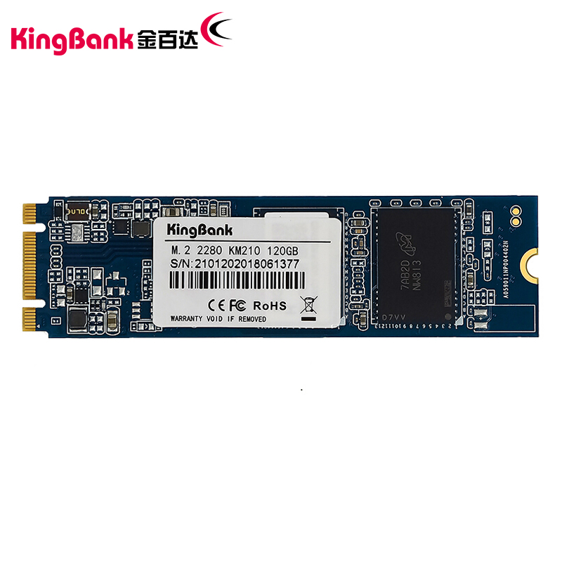 金百达（KINGBANK） 120GB SSD固态硬盘 M.2接口(SATA总线)  KM210 M.2 2280系列