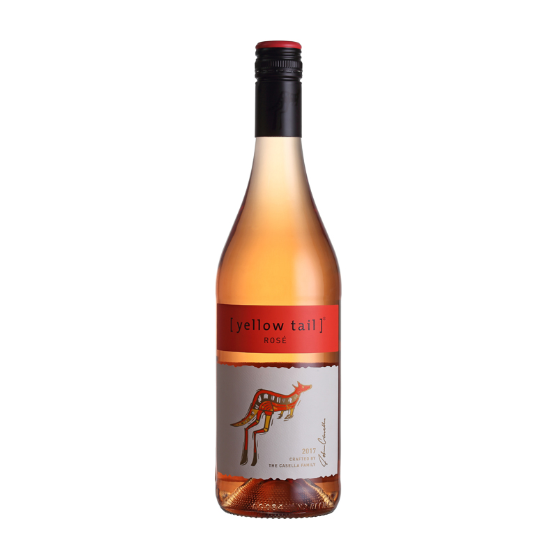 黄尾袋鼠（Yellow Tail）ROSE桃红葡萄酒 750ml 单支装 澳大利亚进口