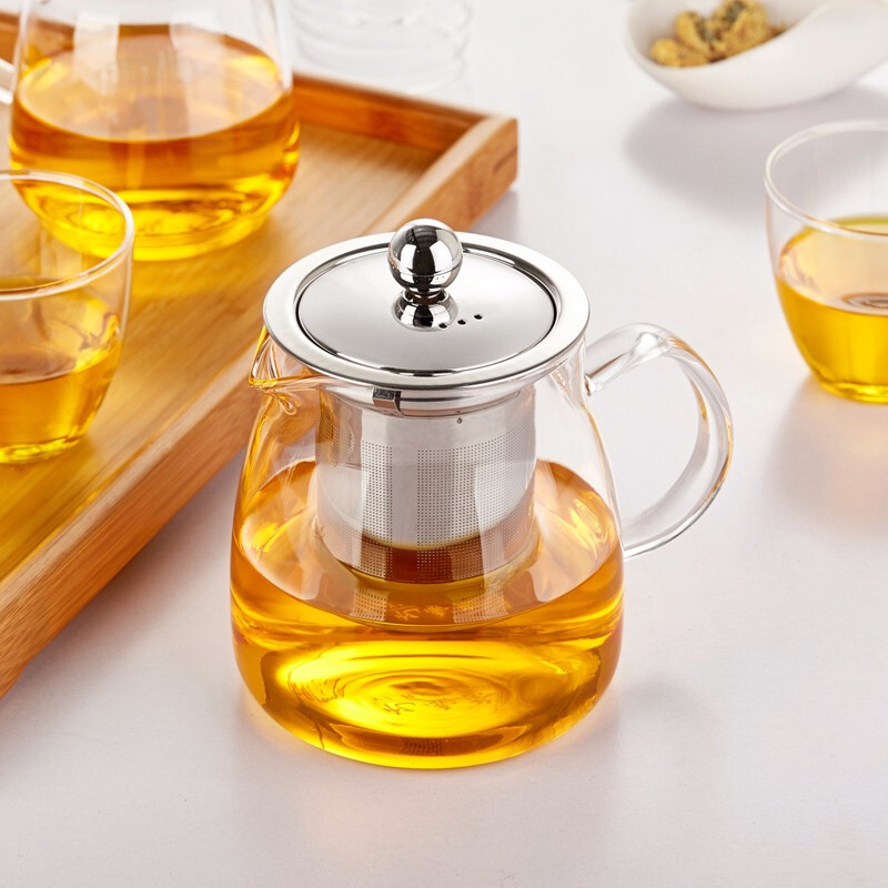忆壶茶YIHUTEA 玻璃茶壶泡茶壶办公室茶具花茶壶茶水分离带过滤家用水壶大容量650ml