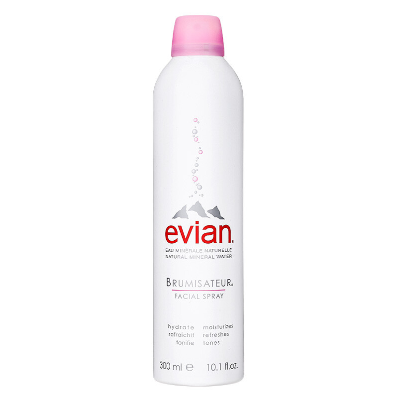 法國原裝進口 依云（evian) 天然礦泉水噴霧  補水保濕 滋潤肌膚 爽膚水大噴霧300ml /瓶   進口精選