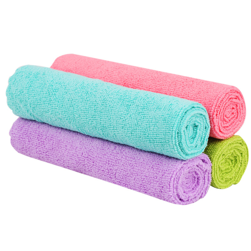 美丽雅 超细纤维多用清洁巾 40x40cm 4片装 抹布洗碗巾 hc016859