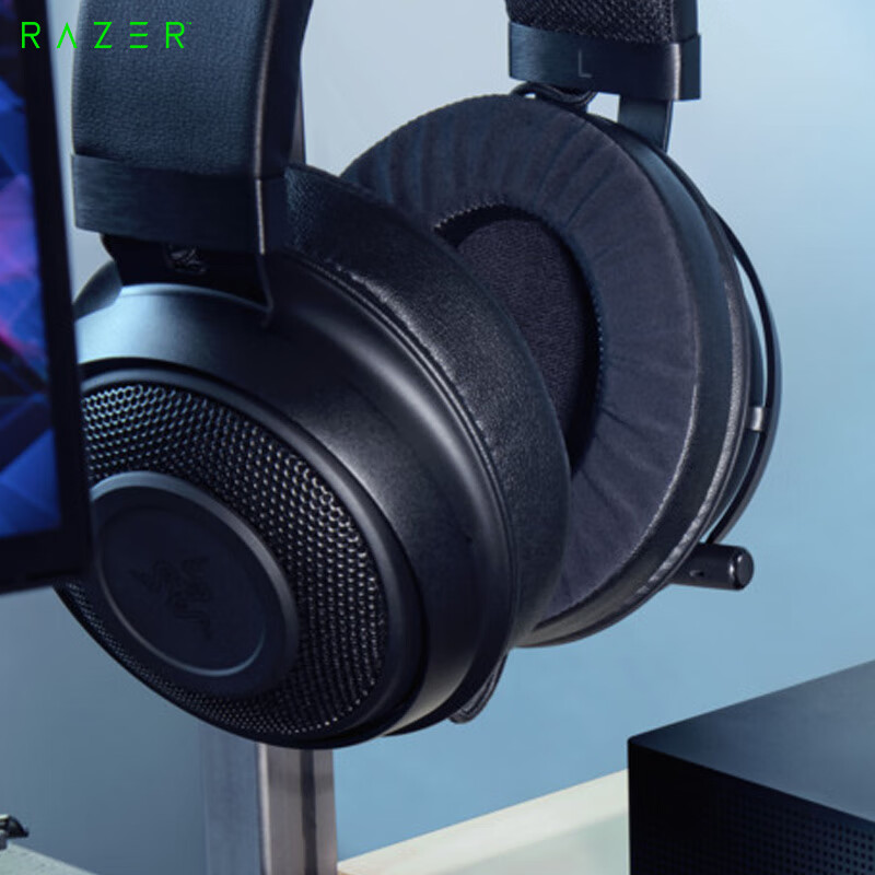 雷蛇（Razer）北海巨妖 黑色  2019新款 清凉凝胶耳罩 有线游戏耳麦 游戏耳机 头戴式电竞耳机