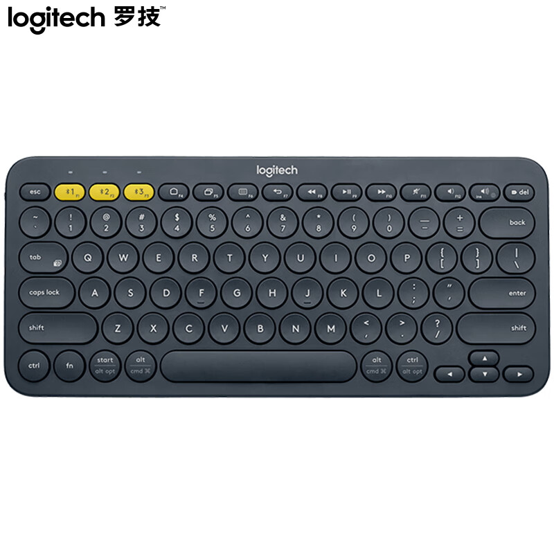 罗技（Logitech）K380 键盘 无线蓝牙键盘 办公键盘 女性 便携 超薄键盘 笔记本键盘 深灰色