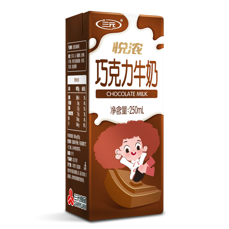 三元(san yuan)悦浓巧克力牛奶250ml*12礼盒装 *2件