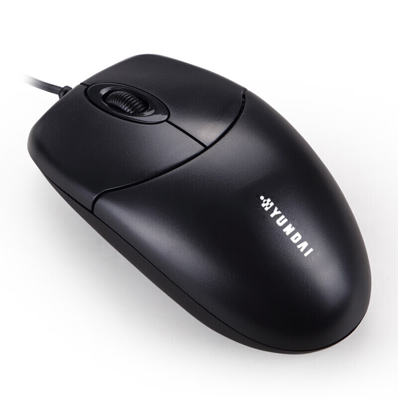 现代（HYUNDAI）鼠标 有线鼠标 办公鼠标 笔记本鼠标 电脑鼠标 大手鼠标 USB鼠标 黑色 HY-M337 