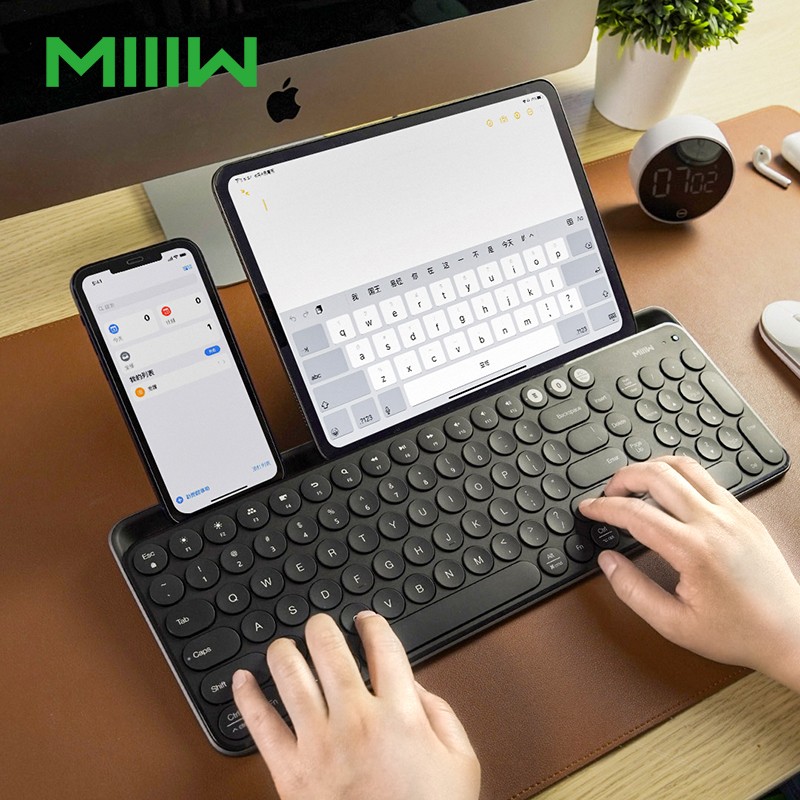 米物（MIIIW）苹果电脑蓝牙键盘 笔记本无线键盘MacBook 超薄 手机平板iPad华为联想小米通用 黑色