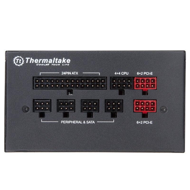 Tt（Thermaltake）额定650W GT 650W 电脑电源（80PLUS金牌/全模组/全日系电容/智能温控风扇/支持背线）