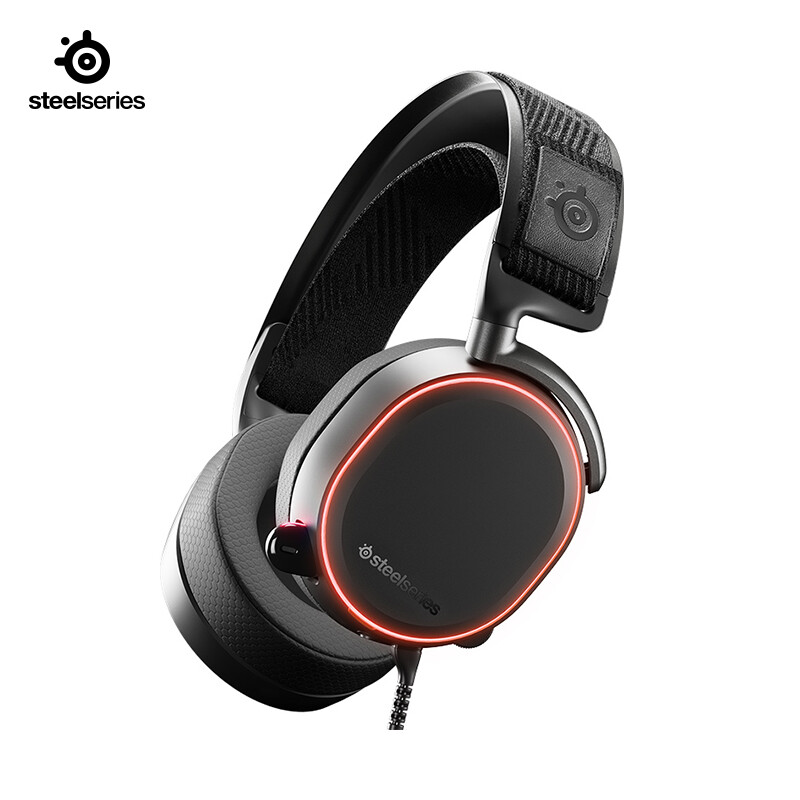 賽睿 (SteelSeries) Arctis 寒冰Pro 有線耳機 降噪耳機耳麥 高解碼保真 游戲耳機頭戴式 黑色