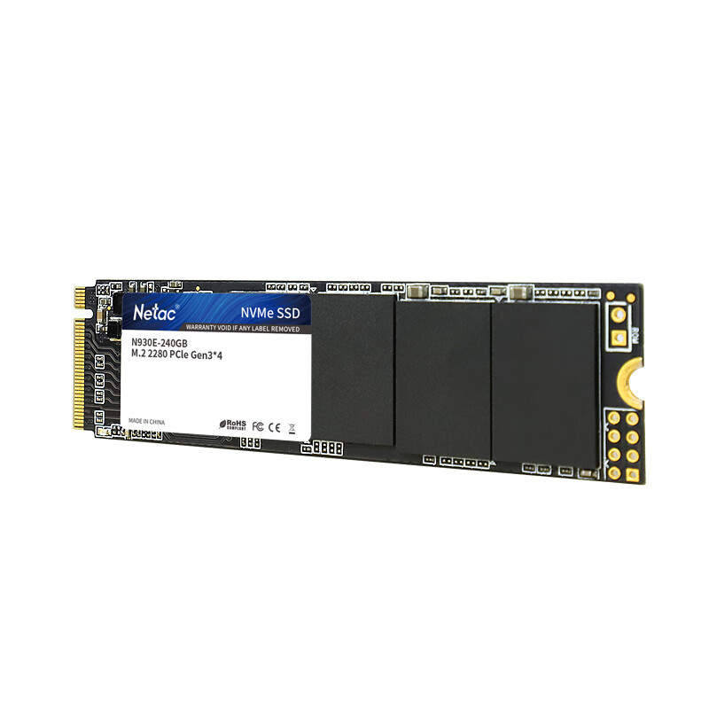 朗科（Netac）240GB SSD固态硬盘 M.2接口(NVMe协议) N930E绝影系列 1850MB/s读速 三年质保