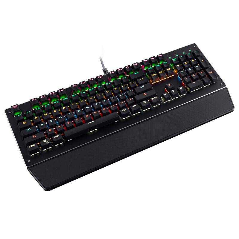 灵蛇（LINGSHE）有线机械键盘 青轴游戏机械键盘  送手托拔键器 多色背光机械键盘K806青轴