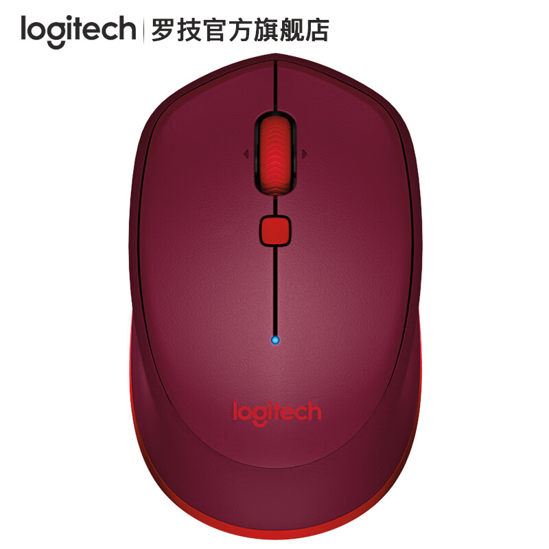 罗技（Logitech） M337蓝牙无线鼠标笔记本台式电脑办公mac鼠标 M337红色