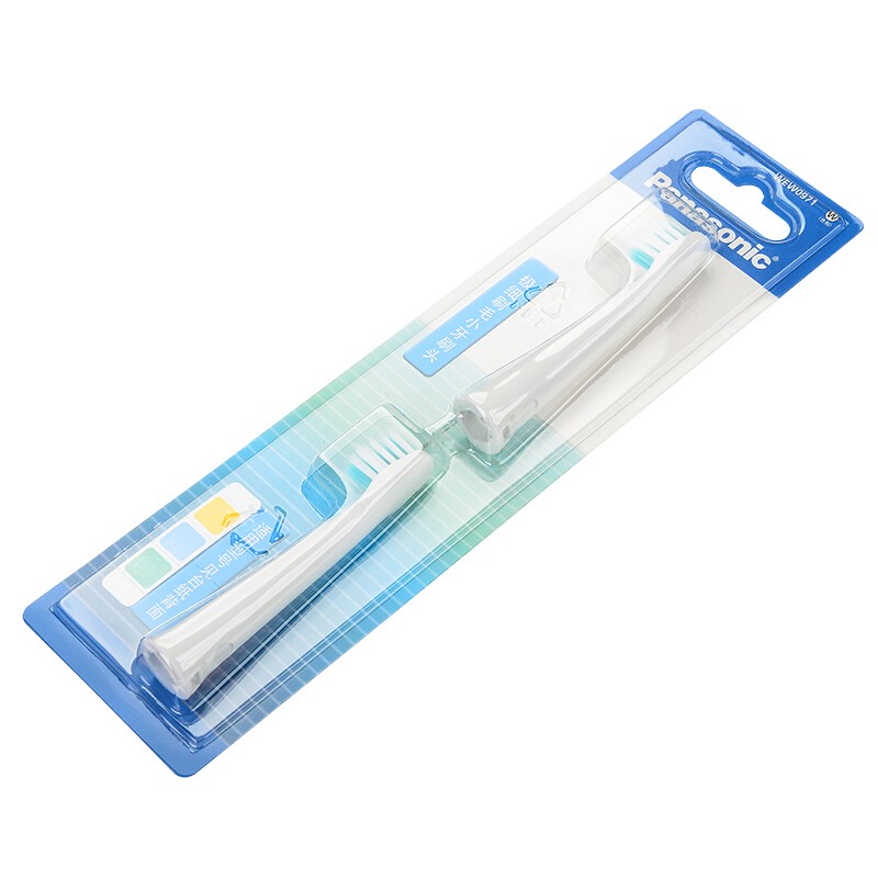 松下原装替换牙刷头细小软刷毛 适用于EW-DM71 DM711 DM712 DM31电动牙刷刷头 WEW0971W(两个小刷头)