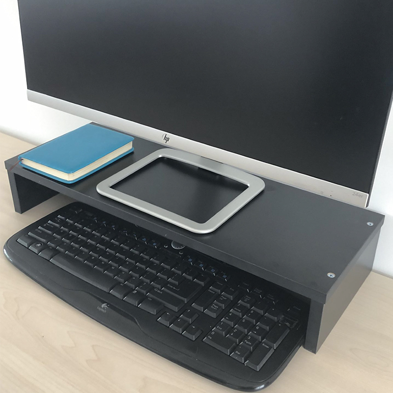 HMJIA 电脑桌显示器增高架电脑支架办公桌收纳便携置物架子  H-X302H