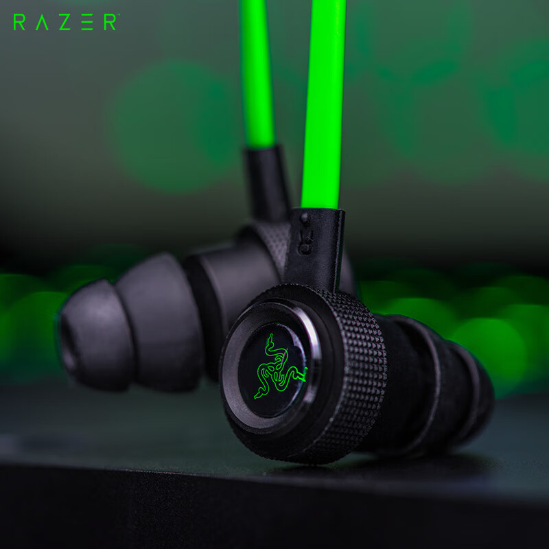 雷蛇（Razer）战锤狂鲨专业版V2 入耳式耳机 游戏耳机耳麦 电脑手机耳机 电竞耳机 吃鸡耳机