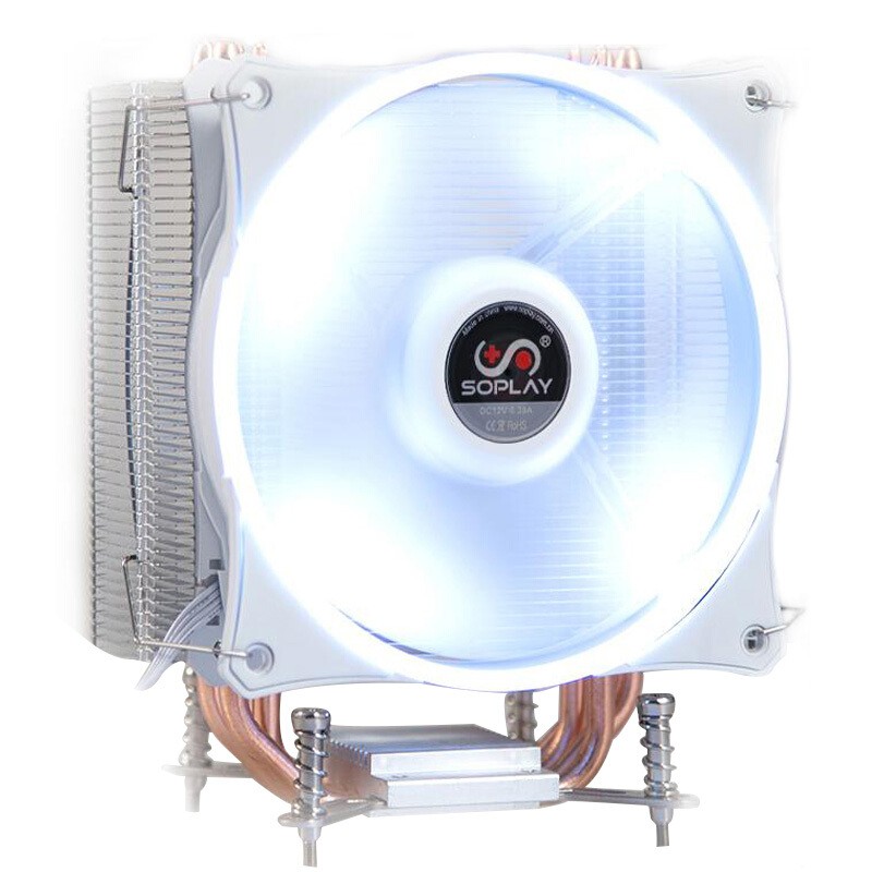 赛普雷（SOPLAY）冷山CPU散热器台式电脑风扇（四热管/12CM风扇） 白光（仅支持INTEL平台）     .