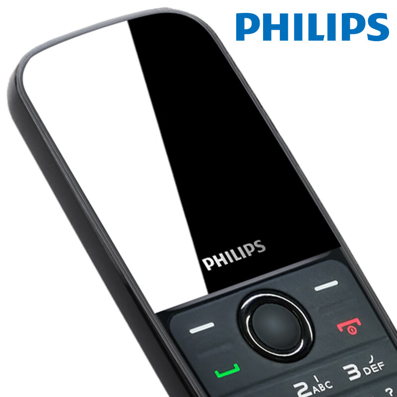 飛利浦（PHILIPS）E109 隕石黑 環(huán)保材質(zhì) 移動(dòng)聯(lián)通2G 直板按鍵 雙卡雙待 老人手機(jī) 兒童學(xué)生備用老年功能手機(jī)