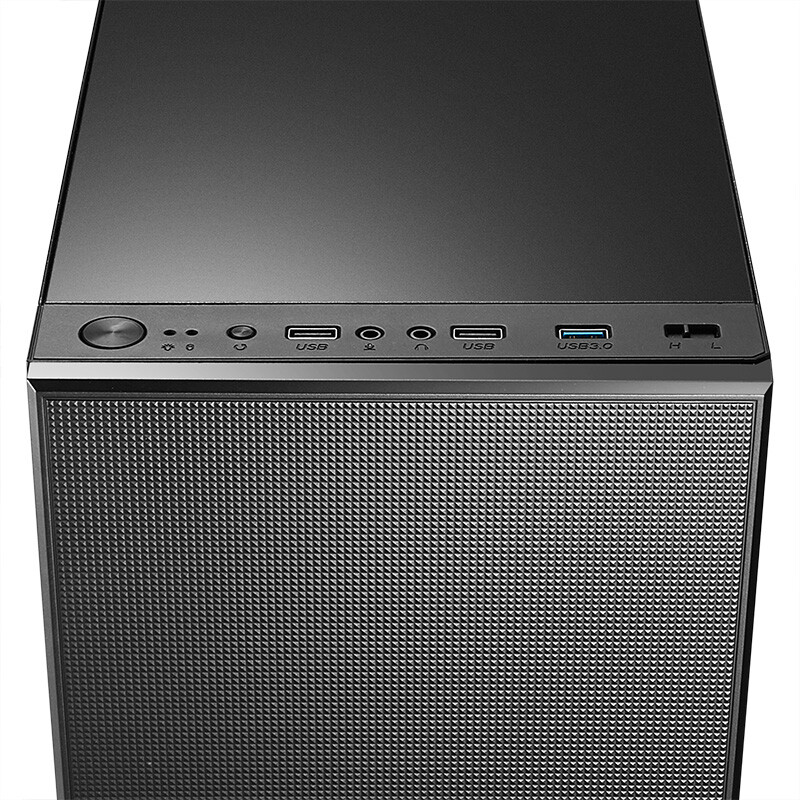 先马（SAMA）黑洞7 中塔主动静音台式电脑主机箱 支持ATX主板/宽体五金/标配3风扇4面静音棉/背线/独立电源仓