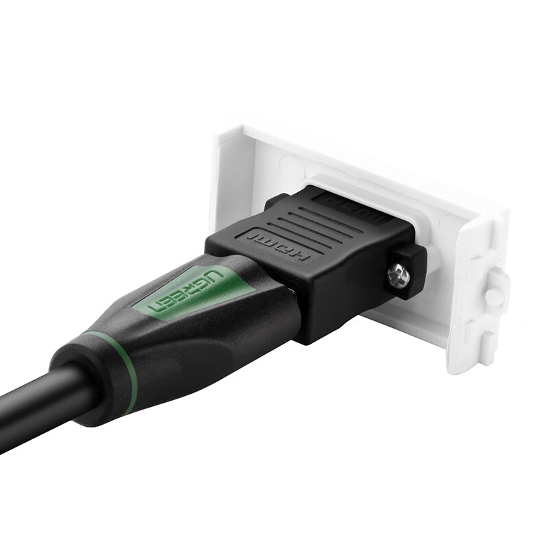 绿联（UGREEN）HDMI86面板单口插座 免焊接86型模块 高清电视视频组合模块工程装修布线接头 直头 20317