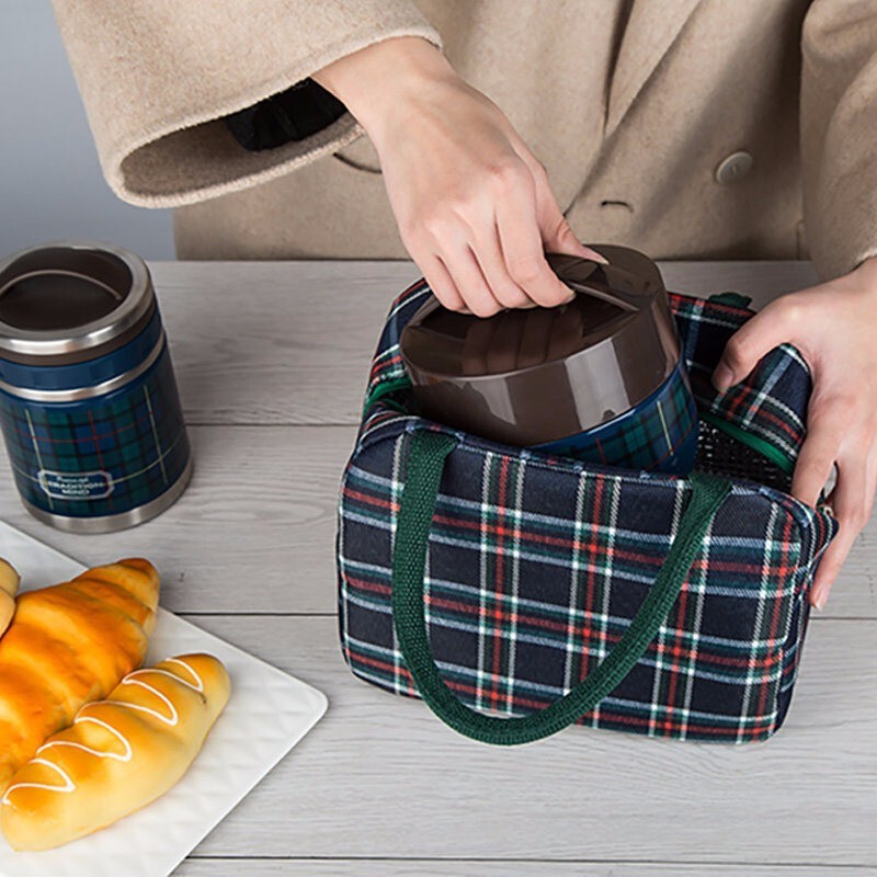 保温饭盒焖烧杯专用保温袋 条纹保温袋