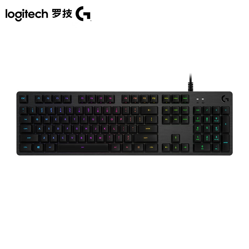 罗技G512机械键盘游戏电竞RGB背光有线全尺寸T/C/L轴吃鸡绝地求生英雄联盟 G512-L轴（红轴）