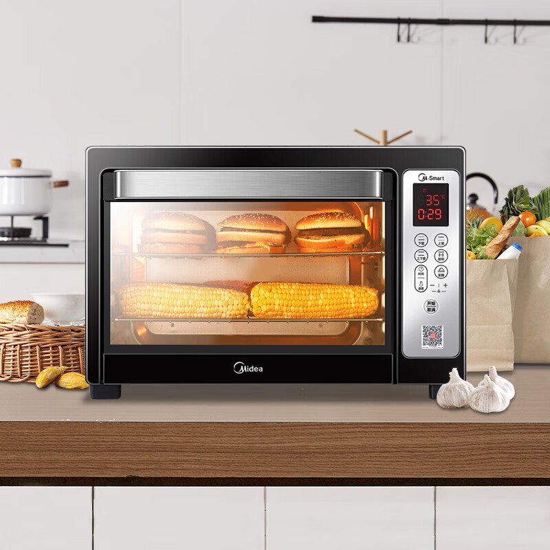 美的（Midea）T7-L384D 家用多功能烤箱 智能电烤箱 38升大容量 小京鱼App控制