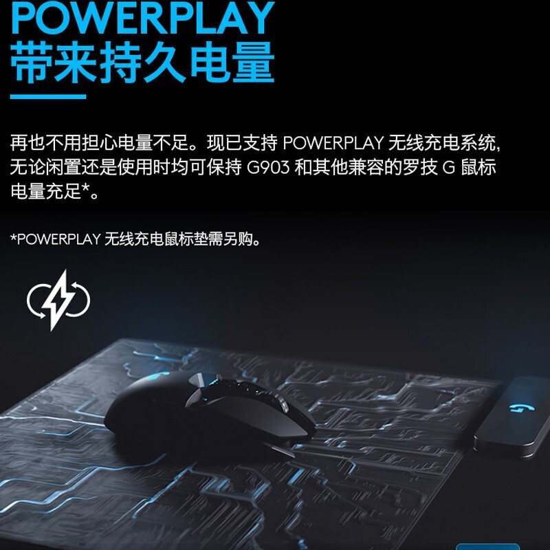 羅技（G）G903 LIGHTSPEED 無線電競游戲鼠標(biāo) 全新hero芯片 賽博朋克宏吃雞鼠標(biāo) 無線火力套裝G903+G913TKL C軸