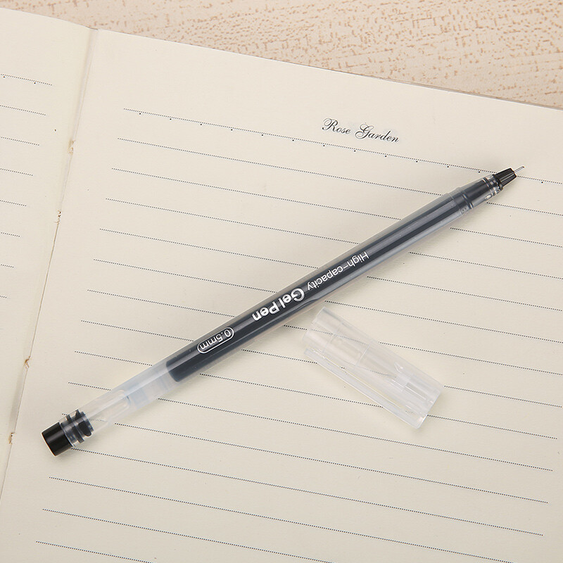 晨光(M&G)文具0.5mm黑色中性笔 巨能写大容量签字笔 笔杆笔芯一体化水笔 12支/盒AGPB6901