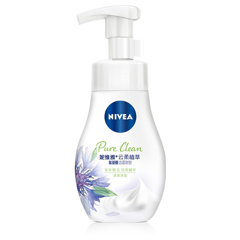 妮維雅(NIVEA)云柔植萃氨基酸潔面泡泡學(xué)生洗面奶面部潔面乳去角質(zhì)慕斯去黑頭護(hù)膚品 氨基酸潔面泡泡控油180ml