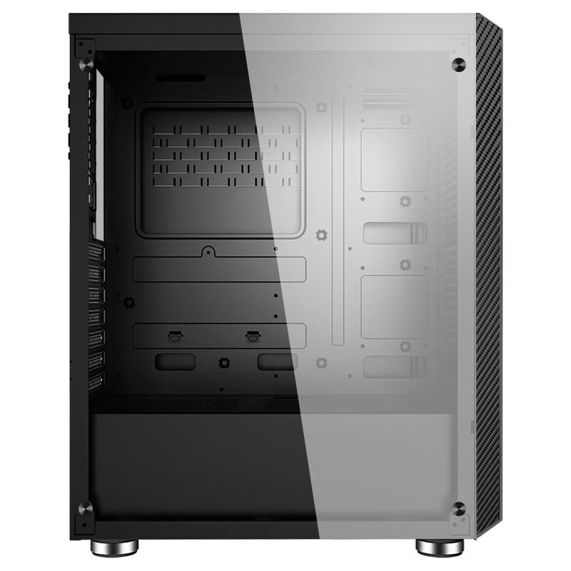 先马（SAMA）黑金刚3 游戏电脑主机箱（玻璃侧透/宽体五金/支持240水冷、长显卡、U3、背部走线）