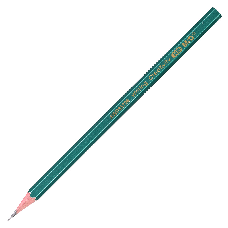 晨光(M&G)文具HB六角木杆铅笔 经典绿杆铅笔 学生多功能木杆铅笔 美术绘图书写铅笔 50支/桶AWP35798