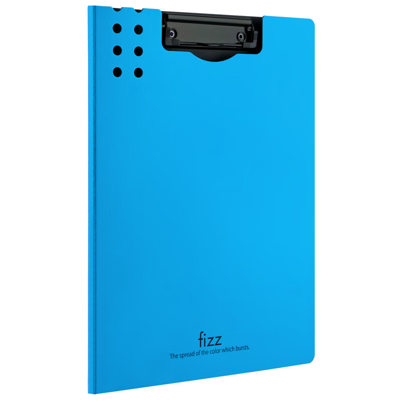 飞兹(fizz)高质感A4竖式加厚文件夹板/彩色资料夹/办公用品 天蓝A6381