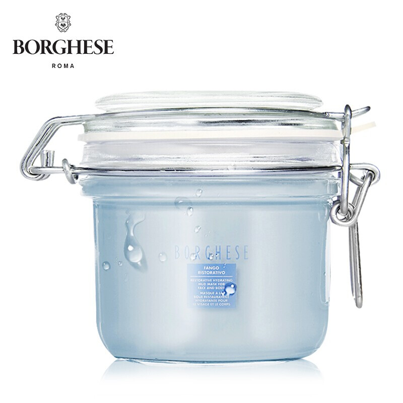 貝佳斯（BORGHESE）進口礦物營養(yǎng)去黑頭粉刺閉口毛孔清潔面膜涂抹式男女 【夏日力薦】潔膚保濕 藍泥 212g