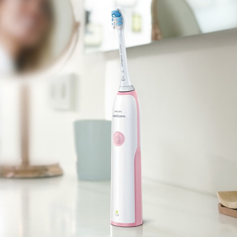 飞利浦（PHILIPS）电动牙刷成人充电式 声波震动牙刷 情侣电动牙刷 HX3226/41粉色