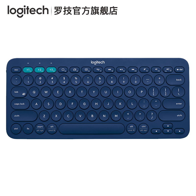 罗技（Logitech） K380无线蓝牙键盘多功能便携智能蓝牙键盘安卓苹果电脑手机 K380蓝色