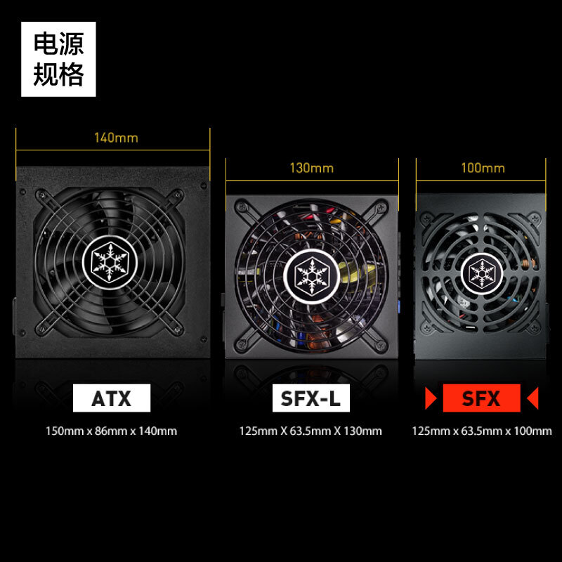 银欣（SilverStone）额定650W SX650-G SFX电源（80PLUS金牌/全日系电容/全模组/扁平线组）