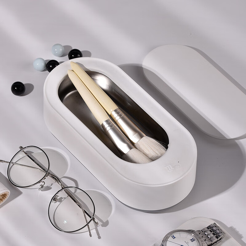 小米有品 EraClean超声波清洗机 眼镜家用全自动便携清洗机首饰手表假牙牙套清洗器 白色