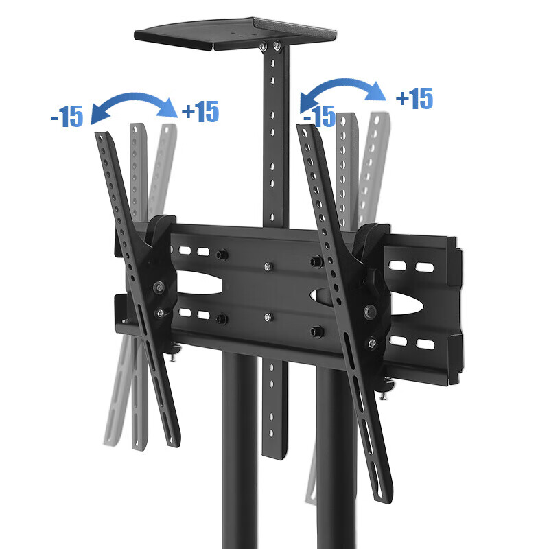 米的(32-70英寸) 电视挂架 落地支架 电视移动支架 视频会议商用推车 带上下双托盘MF-TC09