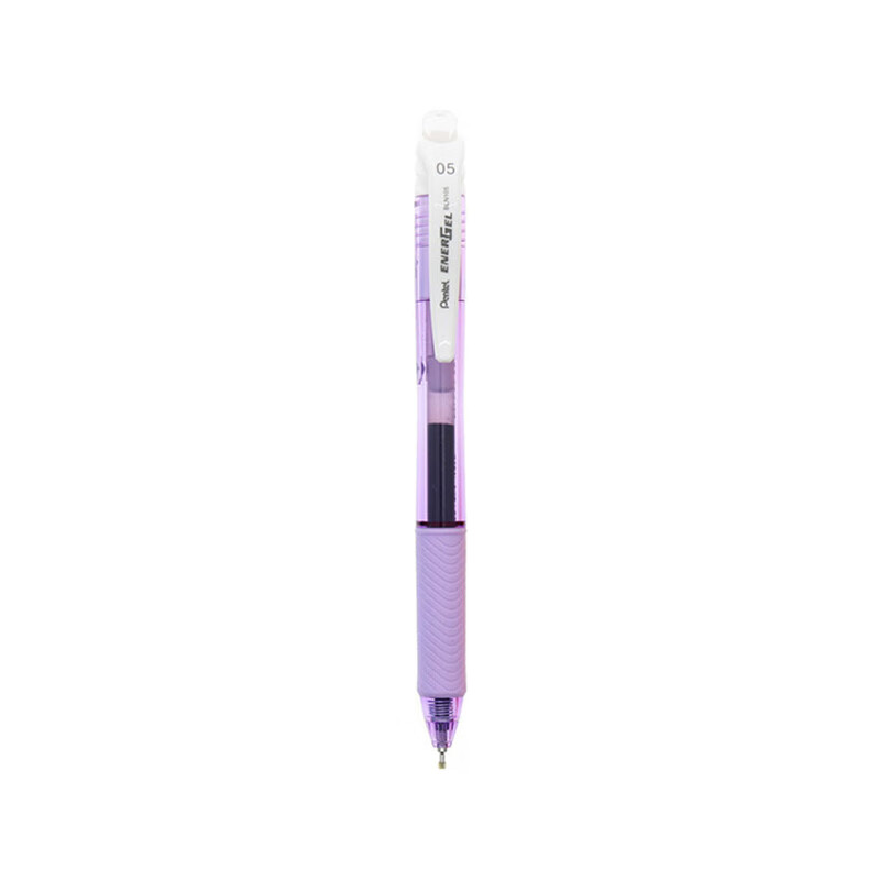 日本派通（Pentel）0.5按动中性笔 速干水笔办公财务针管签字笔 BLN105 紫杆黑芯