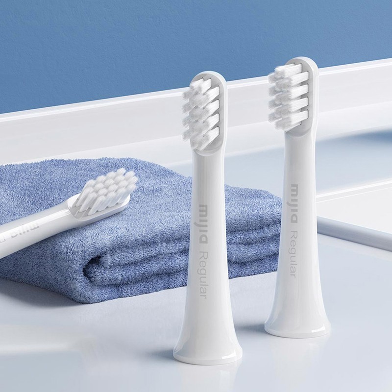 小米（MI）声波电动牙刷T100成人情侣男女儿童家用智能充电防水细软刷毛牙刷头 米家电动牙刷头（通用型)三支装