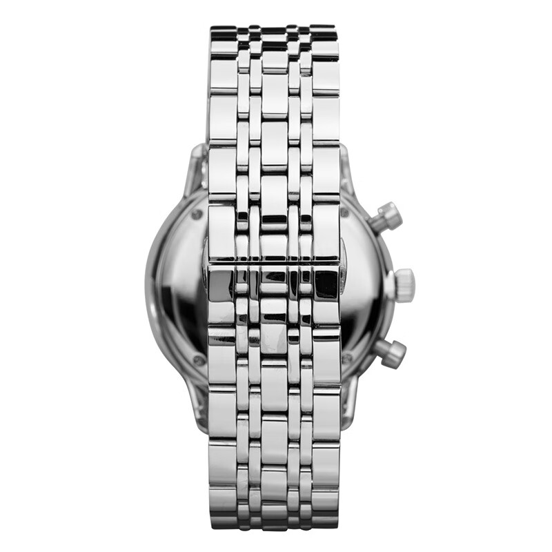 阿玛尼 （Emporio Armani ）手表 男士钢带时尚休闲商务双眼多功能腕表AR0389 