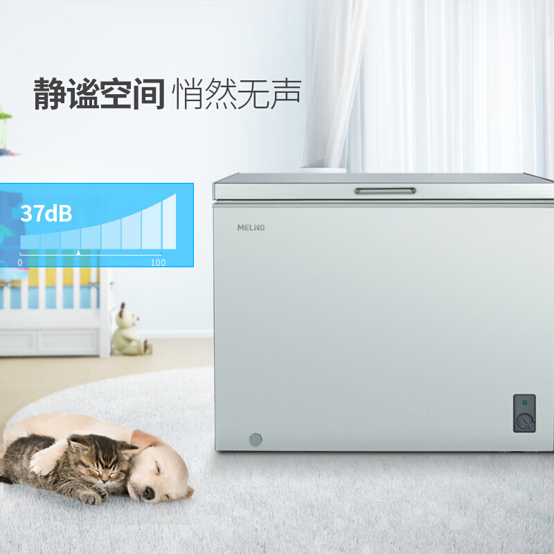 美菱(MELING) 206升 家用商用大容量冰柜 冷藏冷冻转换冷柜 一级能效 小型卧式 单温冰箱 BC/BD-206DTJ