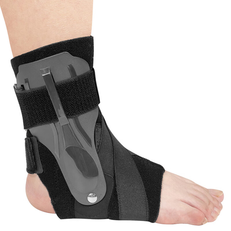 驰动 夹板固定护踝 扭伤崴脚骨折康复脚踝运动防护护具单只装黑色均码