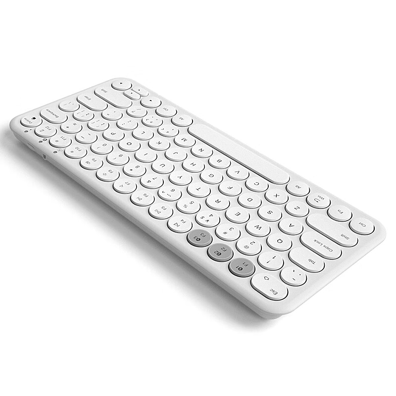 航世（BOW）HB0982SL 多设备三蓝牙键盘 轻巧便携 iPad平板手机安卓苹果无线键盘 时尚蓝牙充电键盘 白色