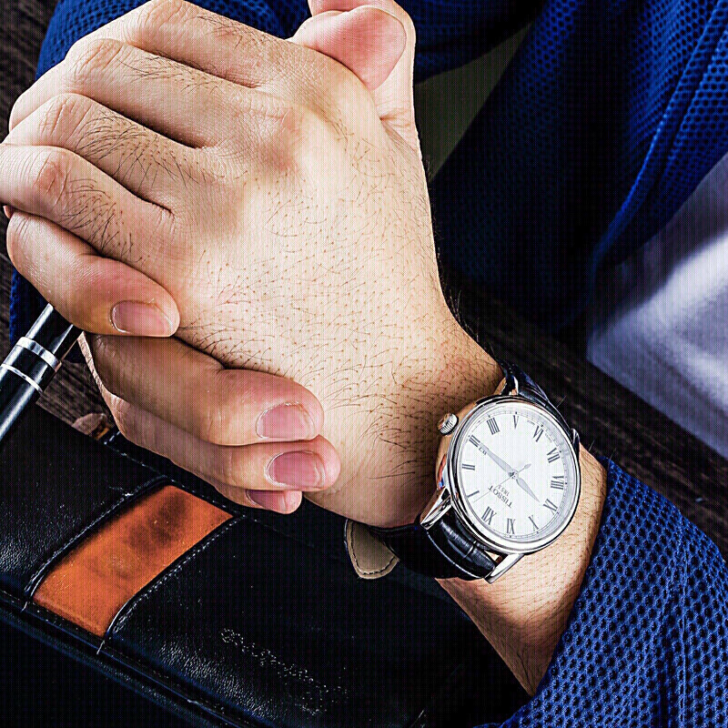天梭(TISSOT)瑞士手表 卡森系列皮带石英男士休闲时尚腕表送男友T085.410.16.013.00