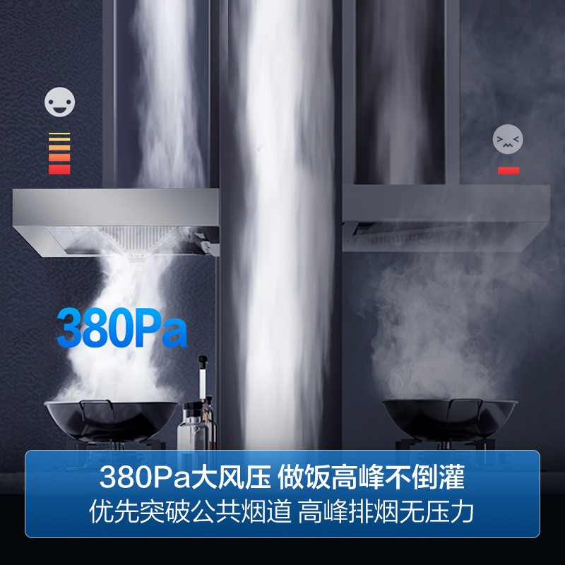 海尔（Haier）抽油烟机 欧式油烟机 17立方大吸力  一级能效 黑晶钢化玻璃面板 家用吸油烟机CXW-200-E900T2S