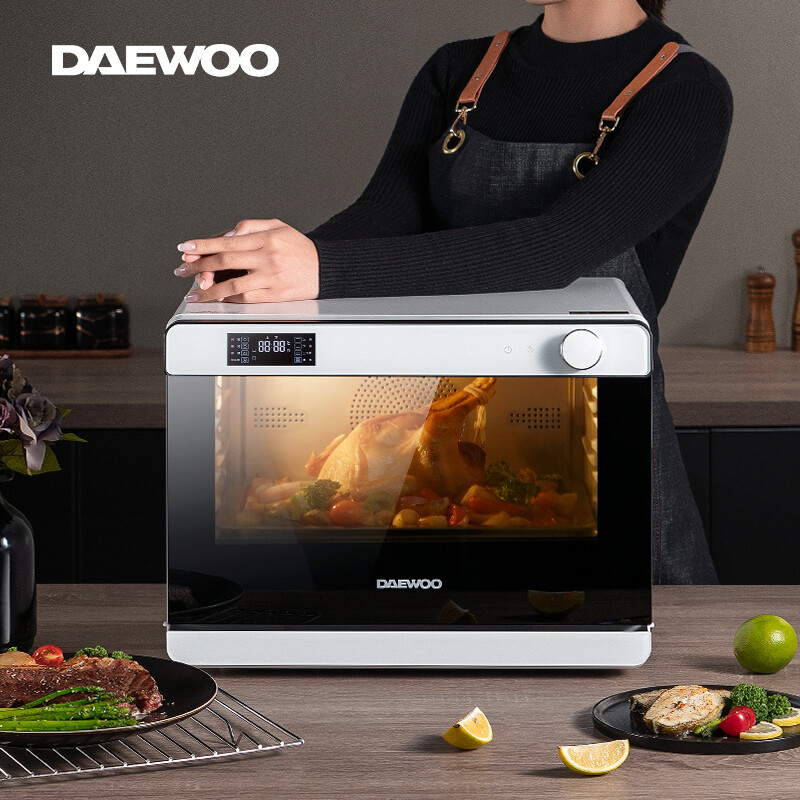 大宇(DAEWOO) 蒸烤箱家用台式智能二合一多功能电蒸箱蒸汽炉电烤箱炉一体机蛋糕烘焙烤箱热风循环