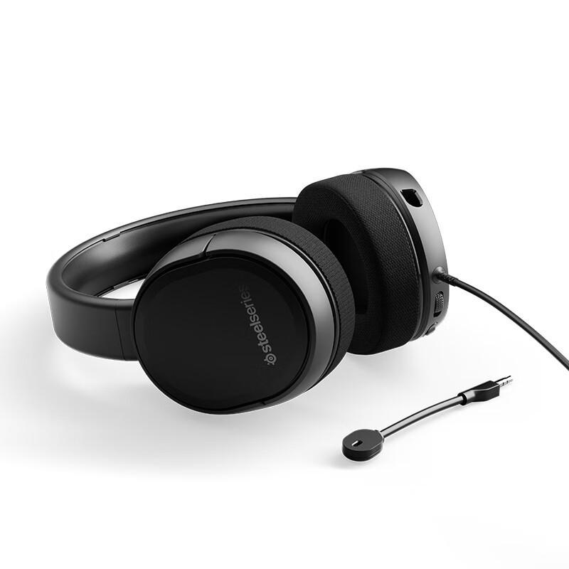 赛睿 (SteelSeries) Arctis 寒冰 RAW 黑色 单/双3.5mm自由转换 伸缩式头梁 轻量化设计 游戏耳机