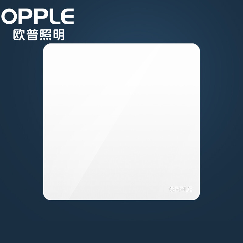 欧普照明（OPPLE）开关插座面板家用暗装墙壁空白面板纯平圆角86型墙式开关 k12白色 空白面板